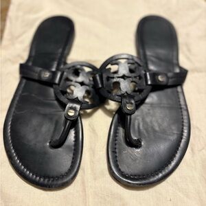 Tory Burch Black Leather Sandals